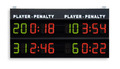 Tabellone elettronico Visualizzatore tempi penalit per 2+2 giocatori-Segnapunti per Hockey, Pallamano, Pallanuoto, Calcio a 5
